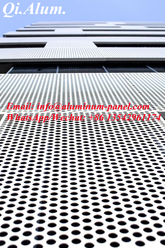 White Seascape Curtain Wall Aluminum Perforated Panel Multi Housing / Apartments / Residential 