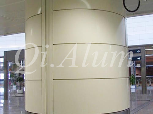 Interior exterior aluminum solid panel column cladding